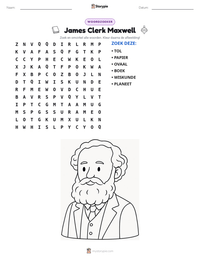 James Clerk Maxwell afdrukbare werkblad voorbeeld