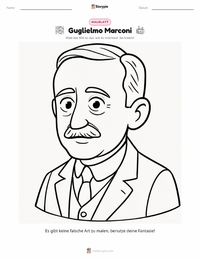 Guglielmo Marconi Malvorlage für Kinder