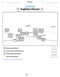 Guglielmo Marconi printable worksheet preview