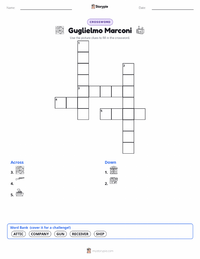 Guglielmo Marconi printable worksheet preview