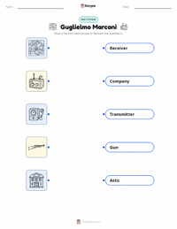 Guglielmo Marconi printable worksheet for kids