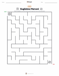 Guglielmo Marconi printable worksheet preview
