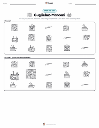 Guglielmo Marconi printable worksheet preview