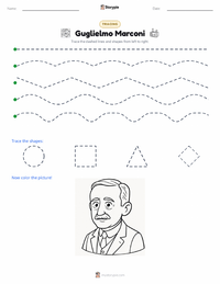 Guglielmo Marconi printable worksheet preview