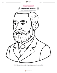 Prévia da folha de atividades imprimível Heinrich Hertz