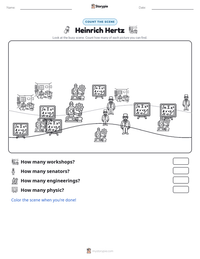 Heinrich Hertz printable worksheet preview