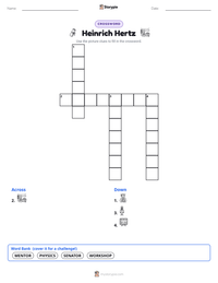 Heinrich Hertz printable worksheet preview