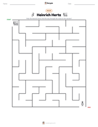 Heinrich Hertz printable worksheet preview