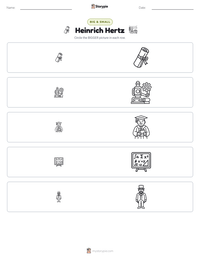 Heinrich Hertz printable worksheet preview