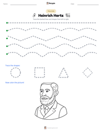 Heinrich Hertz printable worksheet preview