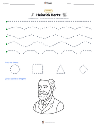 Vista previa de la hoja de trabajo imprimible de Heinrich Hertz