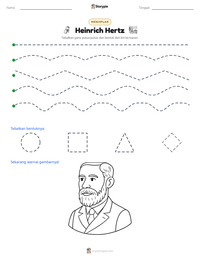 Prabaca lembar kerja cetak Heinrich Hertz