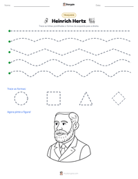 Prévia da folha de atividades imprimível Heinrich Hertz