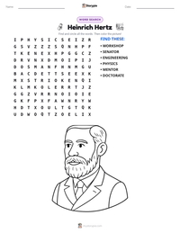 Heinrich Hertz printable worksheet preview