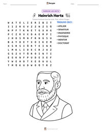 Aperçu de la feuille de travail imprimable Heinrich Hertz