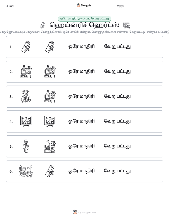 அதே அல்லது மாறுபட்டது