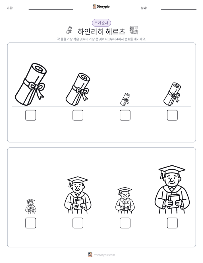 크기 순서