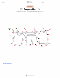 Evaporation printable worksheet preview
