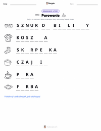 Podgląd drukowalnego arkusza ćwiczeń Parowanie