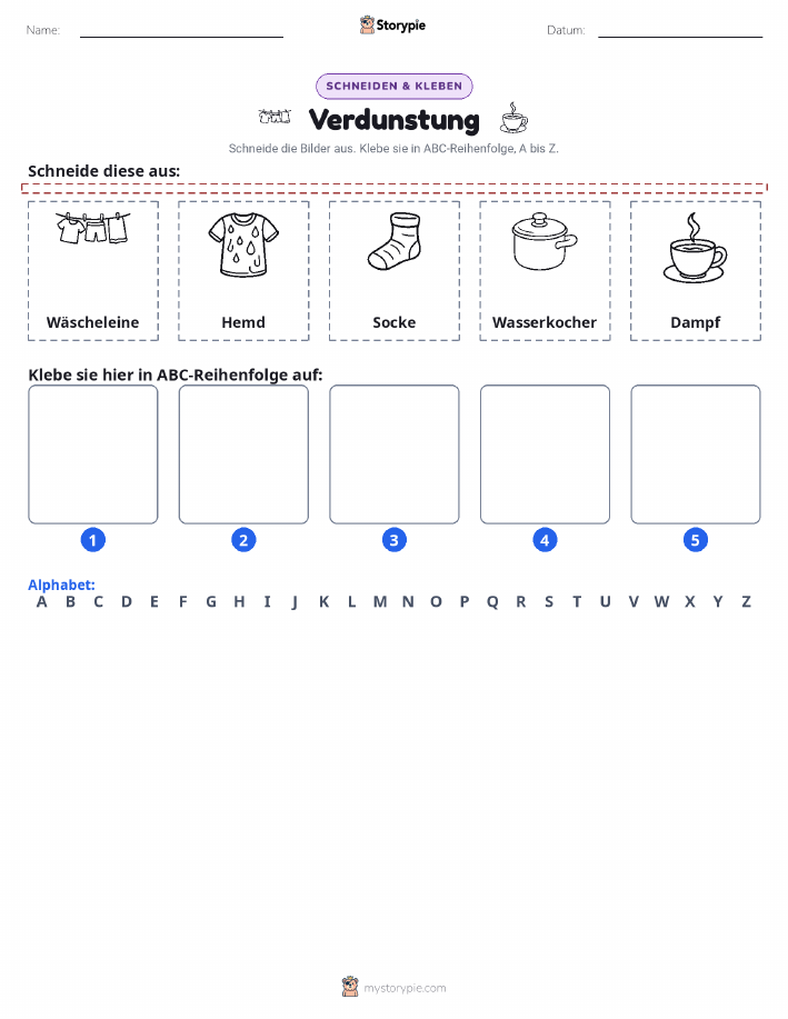Schneiden & Einfügen Alphabet