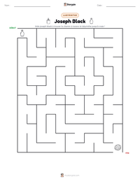 Aperçu de la feuille de travail imprimable Joseph Black