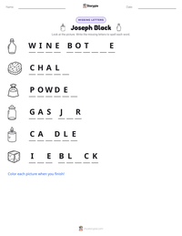 Joseph Black printable worksheet preview