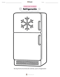 Vista previa de la hoja de trabajo imprimible de Refrigeración