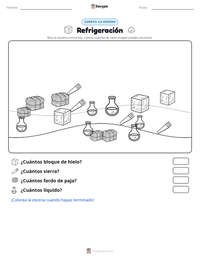 Vista previa de la hoja de trabajo imprimible de Refrigeración