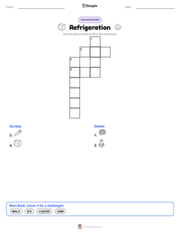 Refrigeration printable worksheet preview