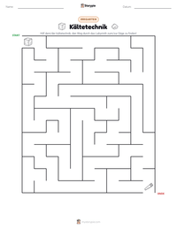 Kältetechnik druckbare Arbeitsblatt Vorschau