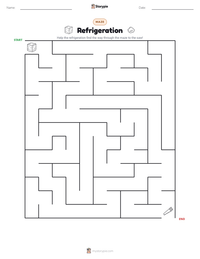Refrigeration printable worksheet preview