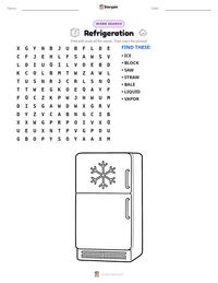 Refrigeration printable worksheet preview