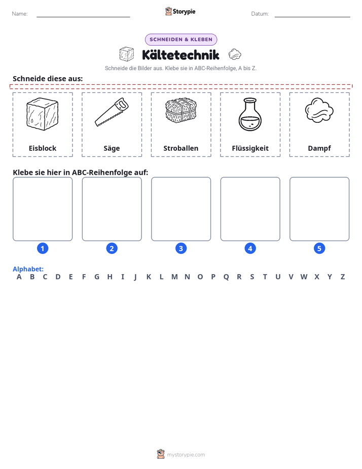 Schneiden & Einfügen Alphabet