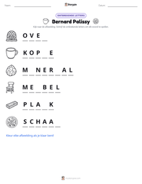 Bernard Palissy afdrukbare werkblad voorbeeld
