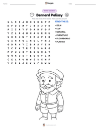 Bernard Palissy printable worksheet preview