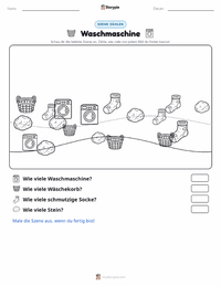 Waschmaschine druckbare Arbeitsblatt Vorschau