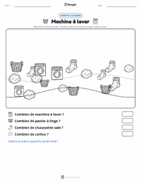 Aperçu de la feuille de travail imprimable Machine à laver