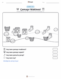 Çamaşır Makinesi yazdırılabilir çalışma sayfası önizlemesi