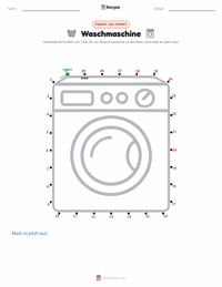 Waschmaschine druckbare Arbeitsblatt Vorschau