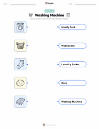 Washing Machine printable worksheet for kids