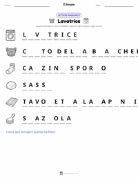 Anteprima della scheda stampabile di Lavatrice