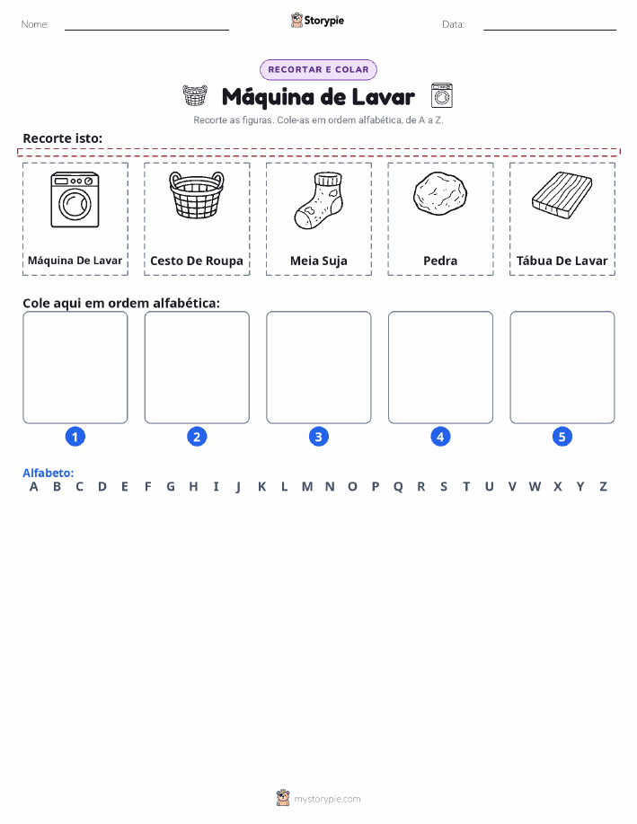 Recortar & Colar Alfabeto