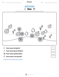 Dew printable worksheet preview