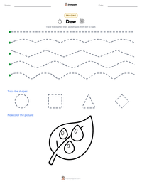 Dew printable worksheet preview