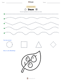 Dauw afdrukbare werkblad voorbeeld