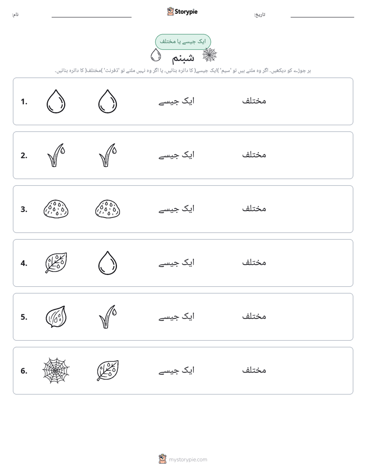 ایک جیسا یا مختلف