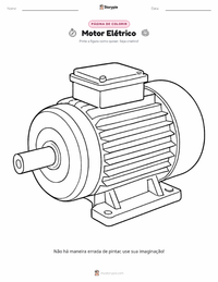 Página de colorir Motor Elétrico para crianças