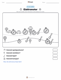 Elektromotor afdrukbare werkblad voorbeeld