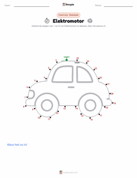 Elektromotor afdrukbare werkblad voorbeeld