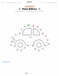 Prévia da folha de atividades imprimível Motor Elétrico